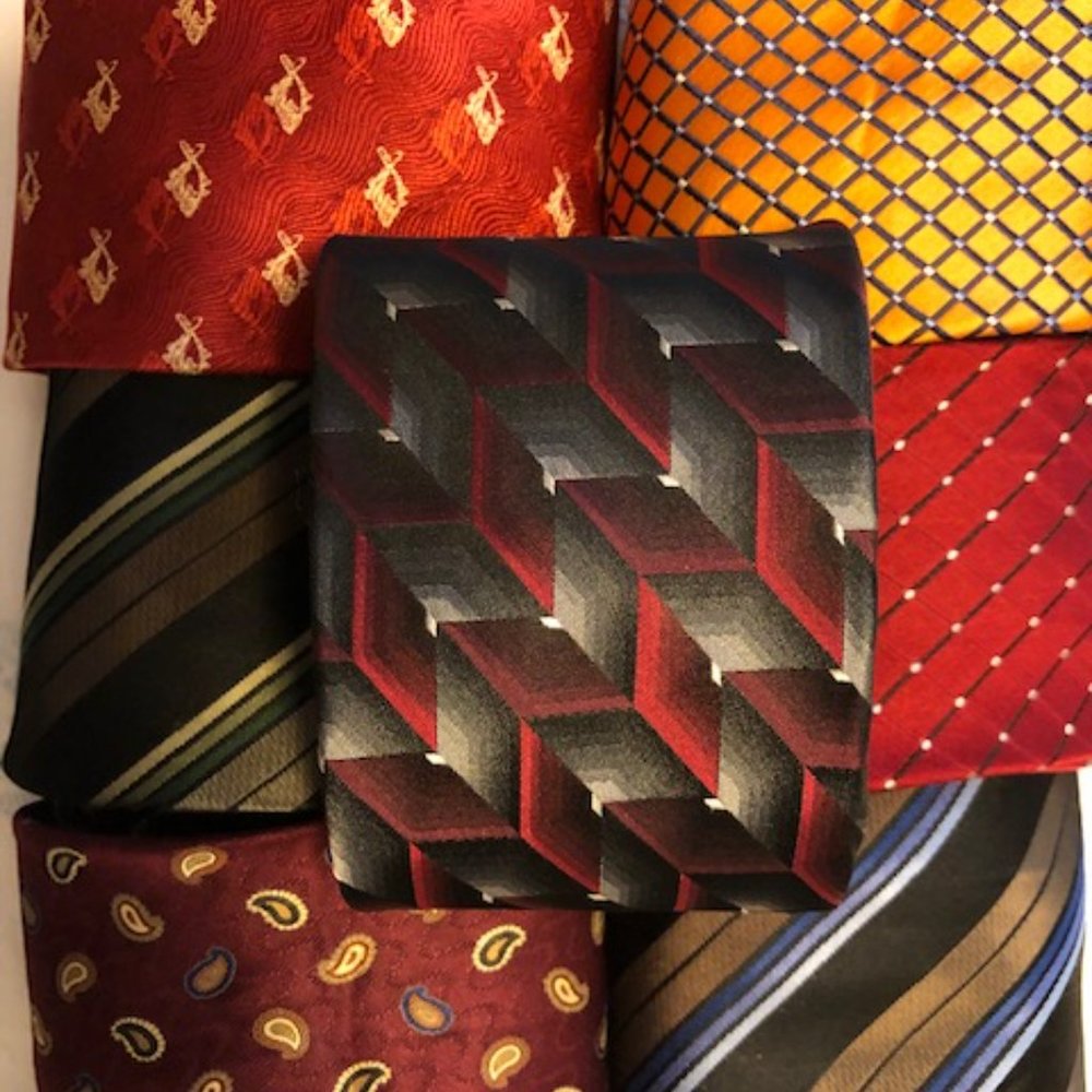 100% Silk Extra Long Ties variety Lot of 7